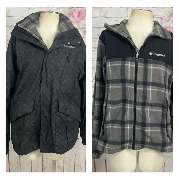 Columbia 2 in 1 fleece inner lining water resistant outer shell jacket - Picture 1 of 13